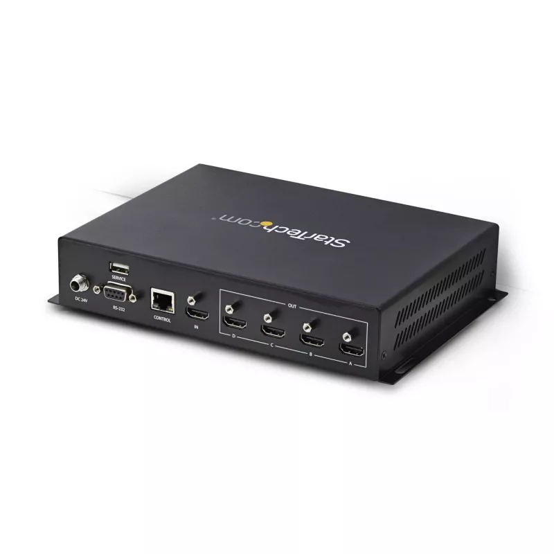 StarTech.com 2x2 HDMI Video Wall Controller - 4K 60Hz HDMI 2.0 Video Input to 4x 1080p Output - Video Wall Processor for Multi Screen Display - Video Wall Splitter - RS232/Ethernet Control