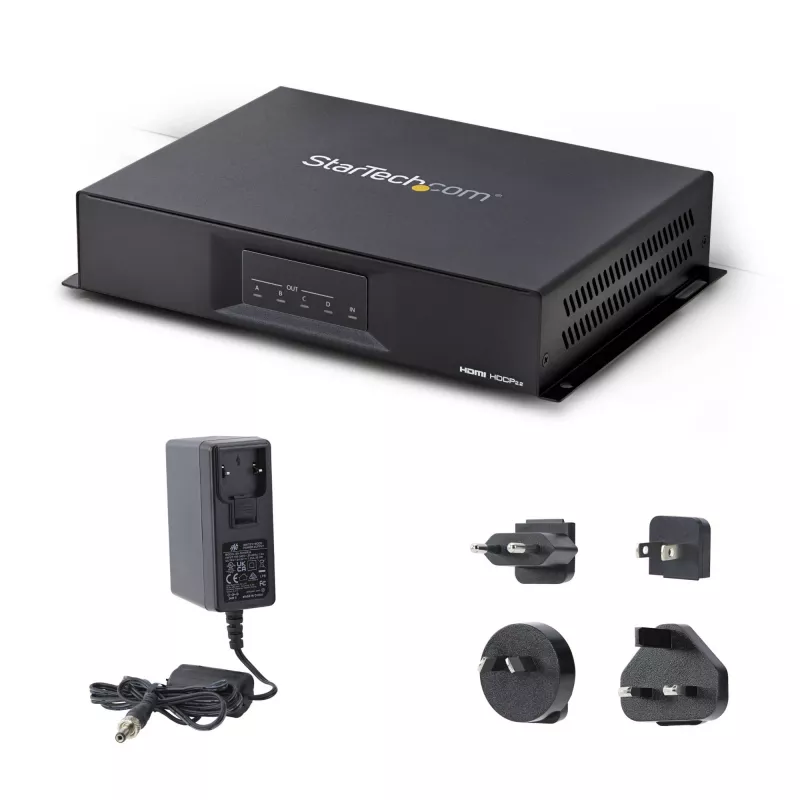 StarTech.com 2x2 HDMI Video Wall Controller - 4K 60Hz HDMI 2.0 Video Input to 4x 1080p Output - Video Wall Processor for Multi Screen Display - Video Wall Splitter - RS232/Ethernet Control