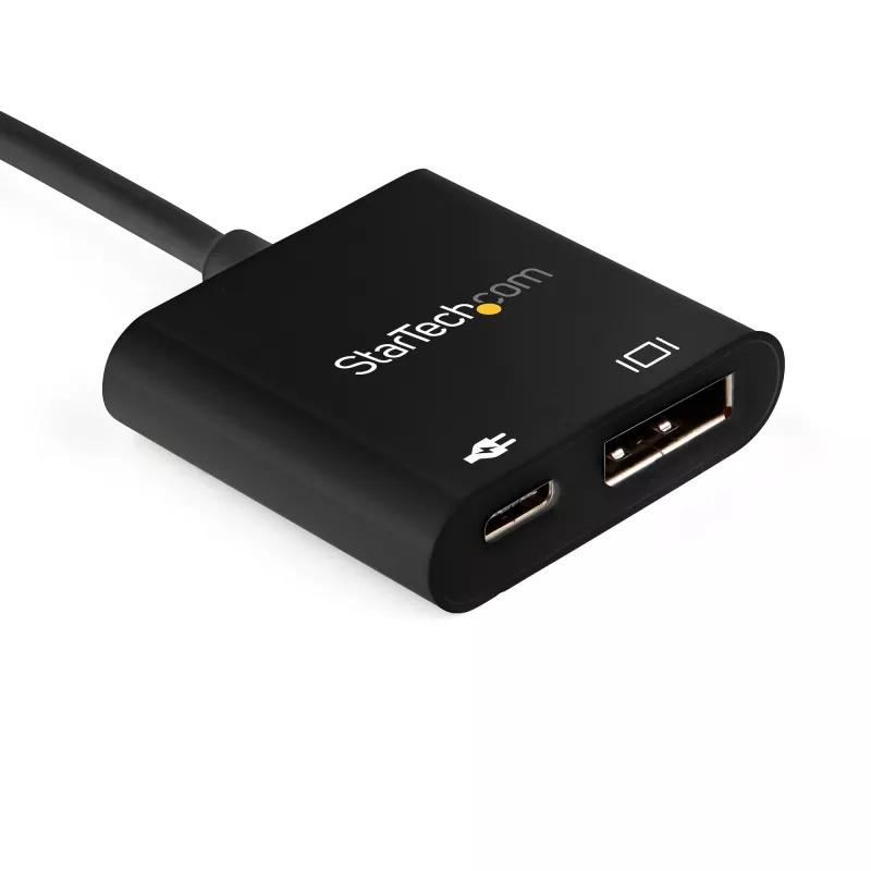 StarTech.com USB C to DisplayPort Adapter with Power Delivery - 8K 60Hz /4K 120Hz USB Type C to DP 1.4 Video Converter w/ 60W PD Pass-Through Charging - HBR3 - Thunderbolt 3 Compatible