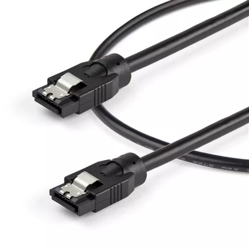 StarTech.com 0.3 m Round SATA Cable, 0.3 m, SATA III, SATA 7-pin, SATA 7-pin, Male/Male, Black