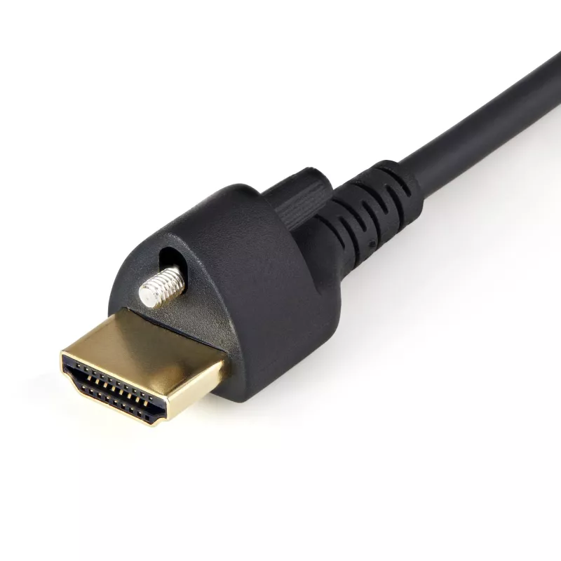 StarTech.com 3ft (1m) HDMI Cable with Locking Screw - 4K 60Hz HDR - High Speed HDMI 2.0 Monitor Cable with Locking Screw Connector for Secure Connection - HDMI Cable with Ethernet - M/M