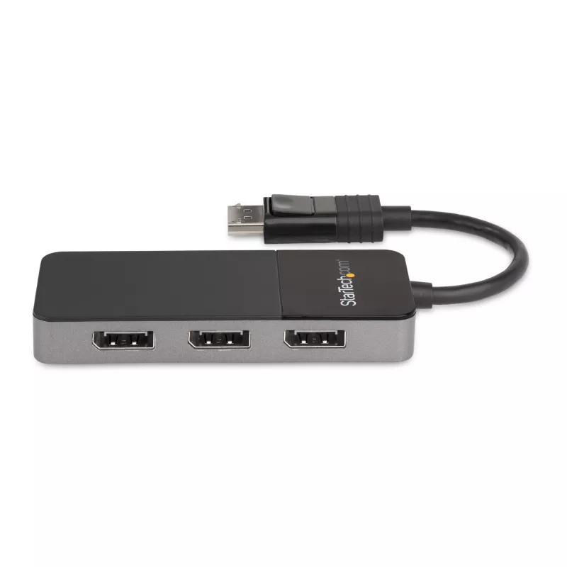 StarTech.com 3 Port Multi Monitor Adapter - DisplayPort 1.4 to 3x 4K DisplayPort Video Splitter - Dual or Triple 4K - Laptop/Desktop DisplayPort MST Hub for Multiple Monitors - For Windows PCs Only