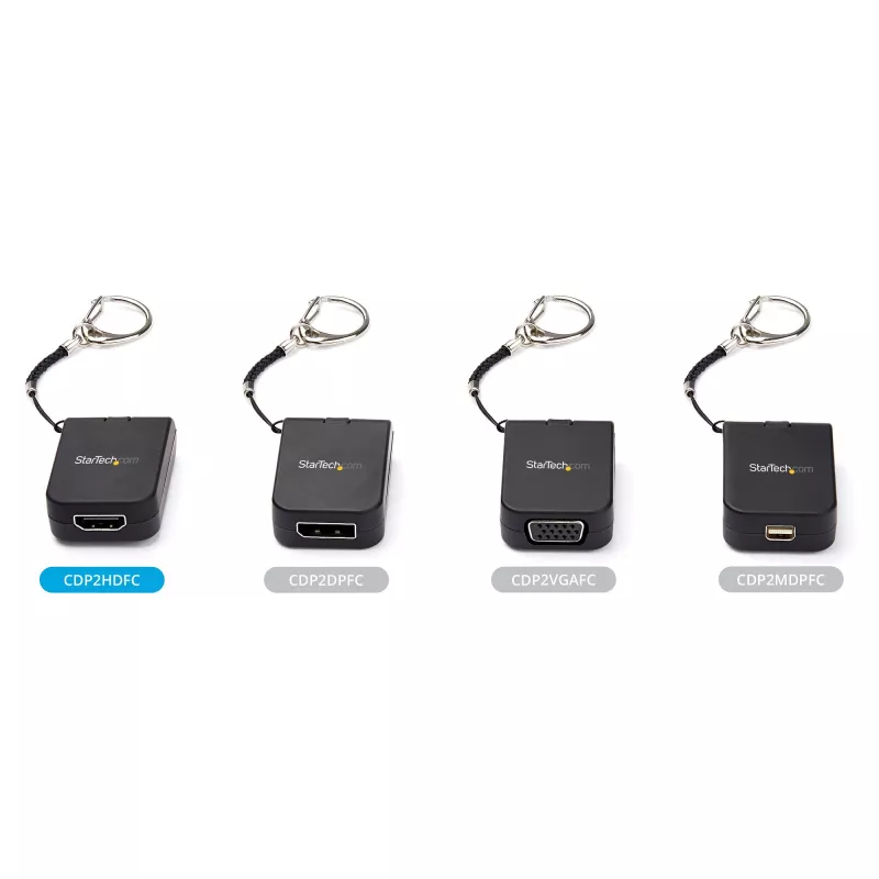 StarTech.com Compact USB C to HDMI Adapter - 4K 30Hz USB Type-C to HDMI Video Display Converter with Keychain Ring - USB-C DP Alt Mode to HDMI Monitor Dongle - Thunderbolt 3 Compatible