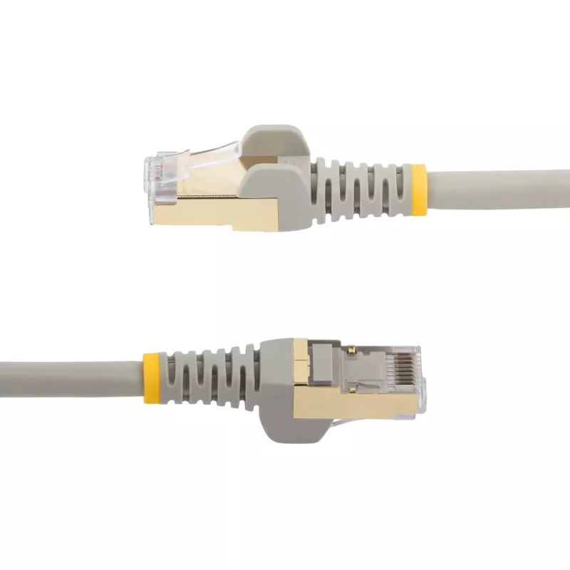 StarTech.com 7,5m CAT6a Ethernet Cable - 10 Gigabit Shielded Snagless RJ45 100W PoE Patch Cord - 10GbE STP Network Cable w/Strain Relief - Gray Individually Tested/Wiring is UL Certified/TIA