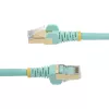 StarTech.com 1,5m CAT6a Ethernet Cable - 10 Gigabit Shielded Snagless RJ45 100W PoE Patch Cord - 10GbE STP Network Cable w/Strain Relief - Aqua Individually Tested/Wiring is UL Certified/TIA