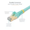 StarTech.com 1,5m CAT6a Ethernet Cable - 10 Gigabit Shielded Snagless RJ45 100W PoE Patch Cord - 10GbE STP Network Cable w/Strain Relief - Aqua Individually Tested/Wiring is UL Certified/TIA