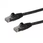 StarTech.com 7.5m CAT6 Ethernet Cable - Black CAT 6 Gigabit Ethernet Wire -250MHz 100W PoE RJ45 UTP Network/Patch Cord Snagless w/Strain Relief Individually Tested