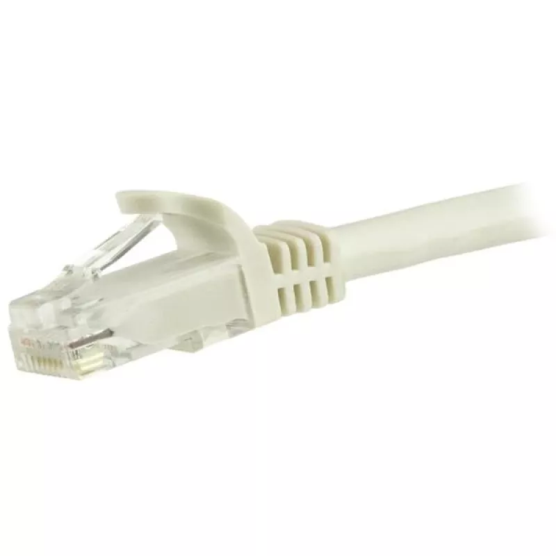 StarTech.com 1.5m CAT6 Ethernet Cable - White CAT 6 Gigabit Ethernet Wire -250MHz 100W PoE RJ45 UTP Network/Patch Cord Snagless w/Strain Relief Individually Tested