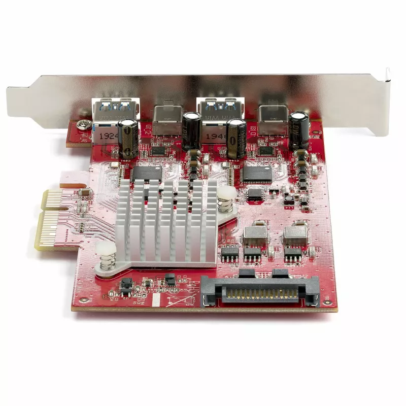 StarTech.com 4-Port USB PCIe Card - 10Gbps USB PCI Express Expansion Card w/ 2 Controllers - 2x USB-C & 2x USB-A ports (USB 3.2/3.1 Gen 2) - USB/USB-C PCI-e Card - Full Profile