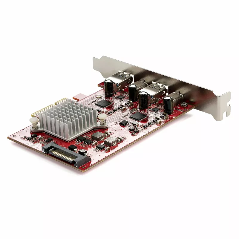 StarTech.com 4-Port USB PCIe Card - 10Gbps USB PCI Express Expansion Card w/ 2 Controllers - 2x USB-C & 2x USB-A ports (USB 3.2/3.1 Gen 2) - USB/USB-C PCI-e Card - Full Profile