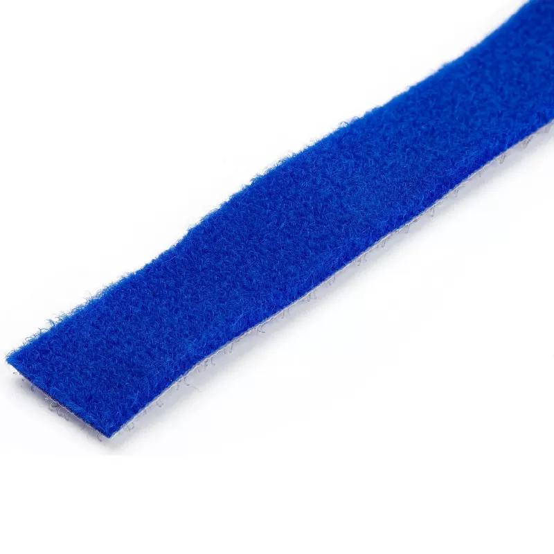 StarTech.com 50ft Hook and Loop Roll - Cut-to-Size Reusable Cable Ties - Bulk Industrial Wire Fastener Tape /Adjustable Fabric Wraps Blue / Resuable Self Gripping Cable Management Straps