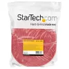 StarTech.com 100ft Hook and Loop Roll - Cut-to-Size Reusable Cable Ties - Bulk Industrial Wire Fastener Tape /Adjustable Fabric Wraps Red / Resuable Self Gripping Cable Management Straps