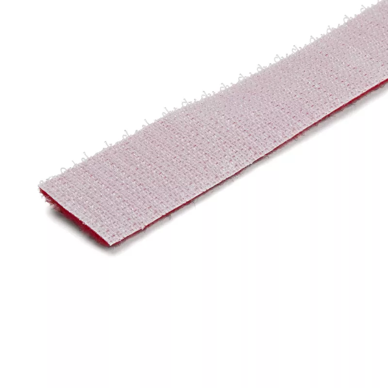 StarTech.com 50ft Hook and Loop Roll - Cut-to-Size Reusable Cable Ties - Bulk Industrial Wire Fastener Tape /Adjustable Fabric Wraps Red / Resuable Self Gripping Cable Management Straps