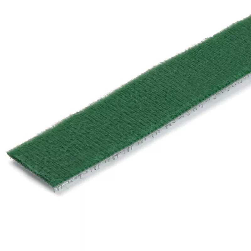 StarTech.com 100ft Hook and Loop Roll - Cut-to-Size Reusable Cable Ties - Bulk Industrial Wire Fastener Tape /Adjustable Fabric Wraps Green / Resuable Self Gripping Cable Management Straps