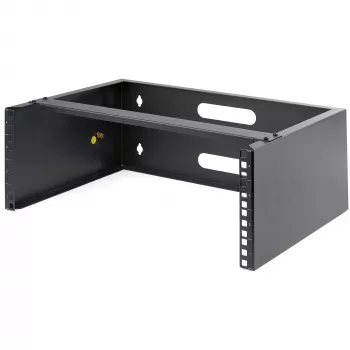 StarTech.com 4U Wall Mount Network Rack - 14 inch Deep (Low Profile) - 19 inch Patch Panel Bracket for Shallow Server and IT Equipment, Network Switches - 44lbs/20kg Weight Capacity, Black