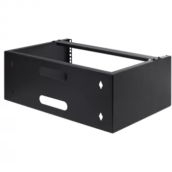StarTech.com 4U Wall Mount Network Rack - 14 inch Deep (Low Profile) - 19 inch Patch Panel Bracket for Shallow Server and IT Equipment, Network Switches - 44lbs/20kg Weight Capacity, Black