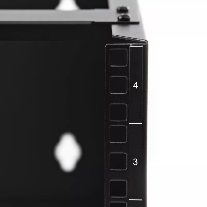 StarTech.com 4U Wall Mount Network Rack - 14 inch Deep (Low Profile) - 19 inch Patch Panel Bracket for Shallow Server and IT Equipment, Network Switches - 44lbs/20kg Weight Capacity, Black