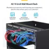 StarTech.com 4U Wall Mount Network Rack - 14 inch Deep (Low Profile) - 19 inch Patch Panel Bracket for Shallow Server and IT Equipment, Network Switches - 44lbs/20kg Weight Capacity, Black