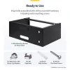 StarTech.com 4U Wall Mount Network Rack - 14 inch Deep (Low Profile) - 19 inch Patch Panel Bracket for Shallow Server and IT Equipment, Network Switches - 44lbs/20kg Weight Capacity, Black