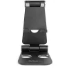 StarTech.com Phone and Tablet Stand - Foldable Universal Mobile Device Holder for Smartphones & Tablets - Adjustable Multi-Angle Ergonomic Cell Phone Stand for Desk - Portable - Black