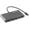 StarTech.com Dual-Monitor Thunderbolt Mini Dock, 4K 60Hz HDMI, Driverless Hub for Windows & Mac, Gigabit Ethernet, 1 x USB 5Gbps & 1x USB 2.0, 11in (28cm) Cable