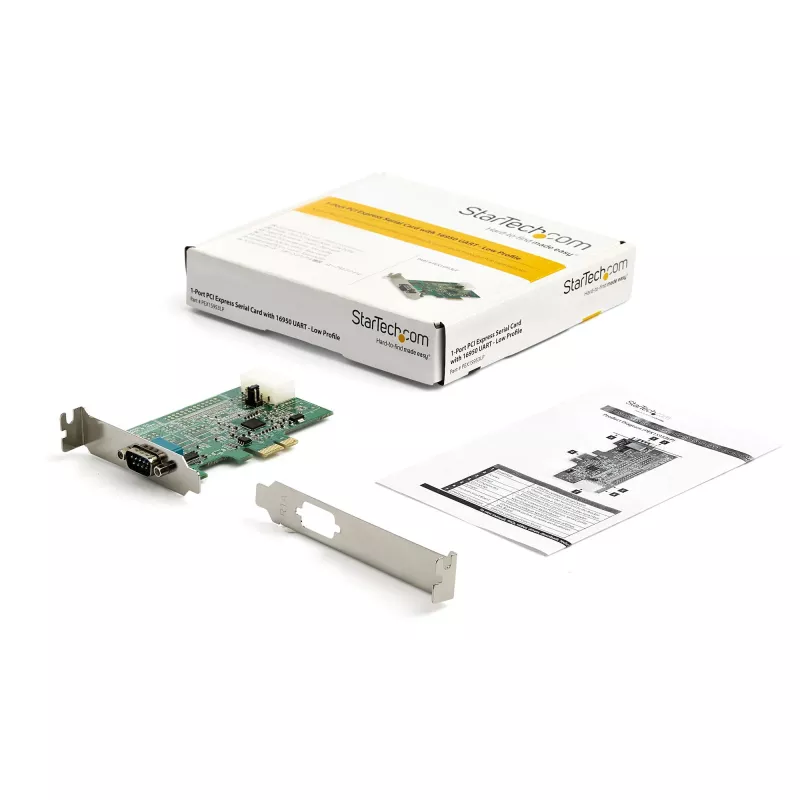 StarTech.com 4-port PCI Express RS232 Serial Adapter Card - PCIe RS232 Serial Host Controller Card - PCIe to Serial DB9 Card - 16950 UART - Expansion Card - Windows/Linux