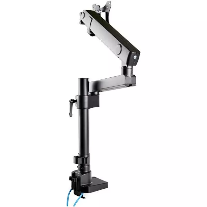 StarTech.com Desk Mount Monitor Arm with 2x USB 3.0 Ports, Full Motion Single Monitor Mount, up to 34 inch (17.6lb/8kg) VESA Display, Clamp/Grommet Mount, Mechanical Spring