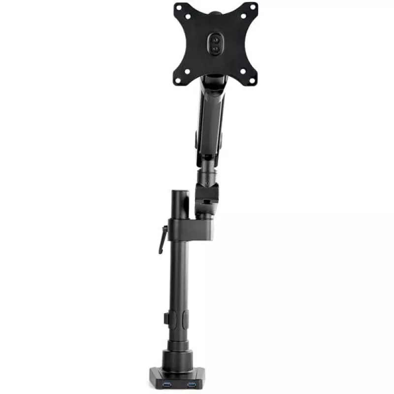 StarTech.com Desk Mount Monitor Arm with 2x USB 3.0 Ports, Full Motion Single Monitor Mount, up to 34 inch (17.6lb/8kg) VESA Display, Clamp/Grommet Mount, Mechanical Spring