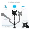 StarTech.com Desk Mount Monitor Arm with 2x USB 3.0 ports, Slim Full Motion Single Monitor Mount, up to 34 inch (17.6lb/8kg) VESA Display, Clamp/Grommet Mount, Mechanical Spring