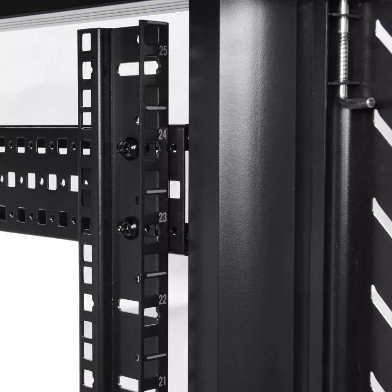 StarTech.com 4-Post 32U Server Rack Cabinet, Lockable 19 inch Data Rack Cabinet for Computer / AV / IT Equipment, Office / Home Network Rack with Casters & Adjustable Mounting Rails