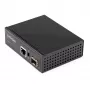 StarTech.com PoE+ Industrial Fiber to Ethernet Media Converter 60W - SFP to RJ45 - Singlemode/Multimode Fiber to Copper Gigabit Ethernet - Compact Size - IP-30/ -40 to +75C
