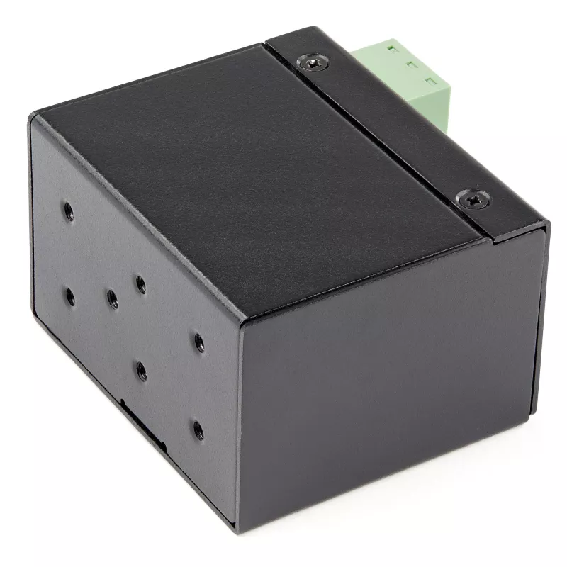 StarTech.com Industrial Fiber to Ethernet Media Converter - 100Mbps SFP to RJ45/Cat6 - Singlemode/Multimode Optical Fiber to Copper Network - 12-56V DC - IP-30/ -40 to +75C
