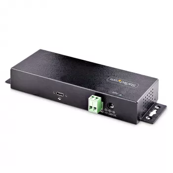 StarTech.com 7-Port Industrial USB 10Gbps Hub with Power Adapter, Metal, Mountable, 5x USB-A and 2x USB-C Downstream Ports, ESD Protection, Powered USB Hub, TAA
