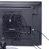 StarTech.com Universal TV Accessory Mount - Adjustable TV & Wall Mount Bracket - Media Players/Router/Modem/AV Switches & Extenders/Apple TV - Hidden Cable Box Mount Behind TV - 11lb (5kg)