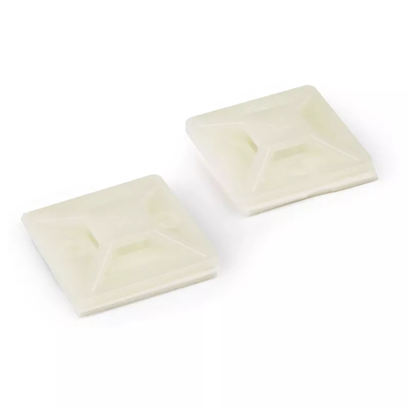 StarTech.com 100 Pack Cable Tie Mounts with Adhesive Tape for 0.18 in. (4.6 mm) Wide Ties - Nylon/Plastic Zip Tie Mounts - Electrical/Network Cable Wrap Mounts / 94V-2 Fire & UL Rated TAA