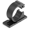 StarTech.com 100 Adhesive Cable Management Clips Black - Network/Ethernet/Office Desk/Computer Cord Organizer - Sticky Cable/Wire Holders - Nylon Self Adhesive Clamp UL/94V-2 Fire Rated