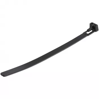 StarTech.com 6 inch(15cm) Reusable Cable Ties - 1/4 inch(7mm) wide, 1-3/8 inch(35mm) Bundle Dia. 50lb(22kg) Tensile Strength, Releasable Nylon Ties, Indoor/Outdoor, 94V-2/UL Listed, 100 Pack - Black