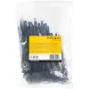 StarTech.com 6 inch(15cm) Reusable Cable Ties - 1/4 inch(7mm) wide, 1-3/8 inch(35mm) Bundle Dia. 50lb(22kg) Tensile Strength, Releasable Nylon Ties, Indoor/Outdoor, 94V-2/UL Listed, 100 Pack - Black