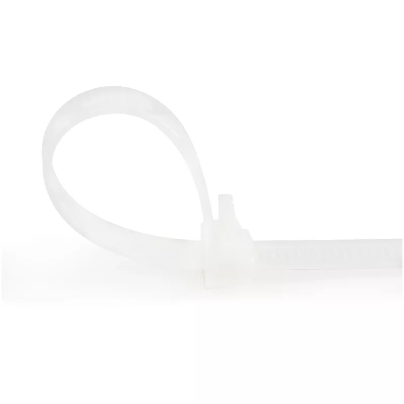 StarTech.com 5 inch(12cm) Reusable Cable Ties - 1/4 inch(7mm) wide, 1-1/8 inch(30mm) Bundle Dia. 50lb(22kg) Tensile Strength, Releasable Nylon Ties, Indoor/Outdoor, 94V-2/UL Listed, 100 Pack - White