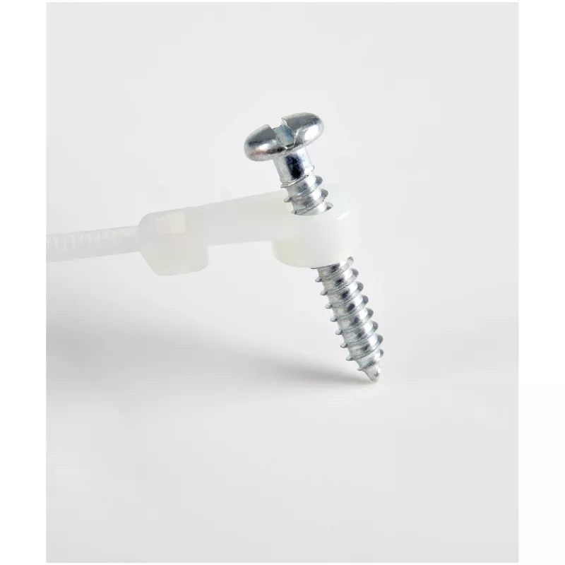 StarTech.com 6 inch(15cm) Cable Ties with Mounting Hole - 1/8 inch(3mm) wide, 1-1/2 inch(40mm) Bundle Dia. 40lb(18kg) Tensile Strength, Nylon 66 Self Locking Ties w/Screw Hole, UL Listed, 100 Pack
