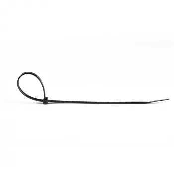 StarTech.com 8 inch(20cm) Cable Ties - 1/8 inch(4mm) wide, 2-1/8 inch(55mm) Bundle Diameter, 50lb(22kg) Tensile Strength, Nylon Self Locking Zip Ties with Curved Tip - 94V-2/UL Listed, 100 Pack - Black