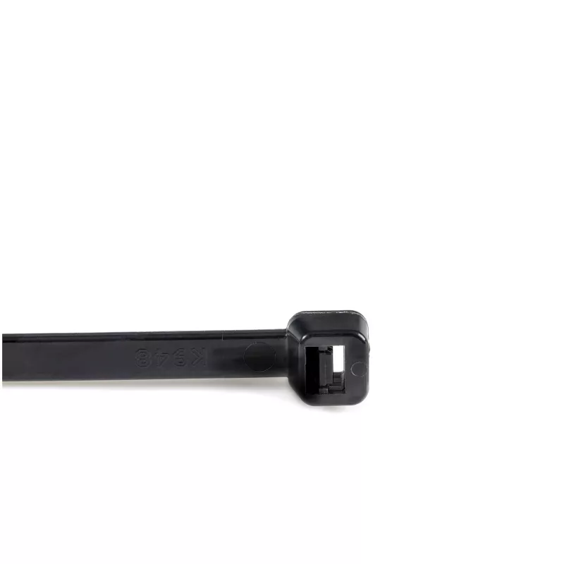StarTech.com 8 inch(20cm) Cable Ties - 1/8 inch(4mm) wide, 2-1/8 inch(55mm) Bundle Diameter, 50lb(22kg) Tensile Strength, Nylon Self Locking Zip Ties w/ Curved Tip - 94V-2/UL Listed, 1000 Pack - Black