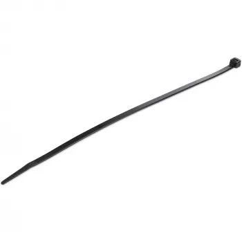 StarTech.com 10 inch(25cm) Cable Ties - 1/8 inch(4mm) wide, 2-5/8 inch(68mm) Bundle Diameter, 50lb(22kg) Tensile Strength, Nylon Self Locking Zip Ties w/ Curved Tip - 94V-2/UL Listed, 100 Pack - Black