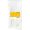 StarTech.com 100-Pack 6 inch(15cm) Cable Ties - 1/8 inch(3.6mm) wide, 1-3/8 inch(39mm) Bundle Diameter, 40lb(18kg) Tensile Strength, Nylon Self Locking Zip Ties with Curved Tip, UL Listed, White - TAA