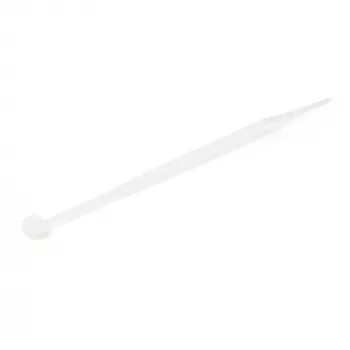 StarTech.com 4 inch(10cm) Cable Ties - 1/16 inch(2mm) wide, 7/8 inch(22mm) Bundle Diameter, 18lb(8kg) Tensile Strength, Nylon Self Locking Zip Ties with Curved Tip - 94V-2/UL Listed, 100 Pack - White