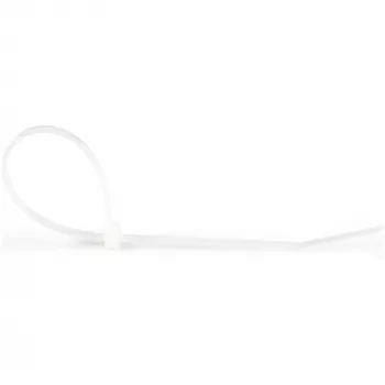 StarTech.com 10 inch(25cm) Cable Ties - 1/8 inch(4mm) wide, 2-5/8 inch(68mm) Bundle Diameter, 50lb(22kg) Tensile Strength, Nylon Self Locking Zip Ties w/Curved Tip, 94V-2/UL Listed, 1000 Pack - White