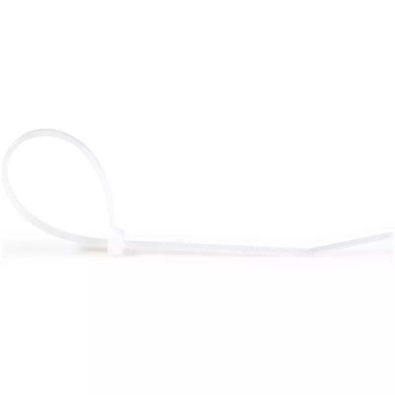 StarTech.com 10 inch(25cm) Cable Ties - 1/8 inch(4mm) wide, 2-5/8 inch(68mm) Bundle Diameter, 50lb(22kg) Tensile Strength, Nylon Self Locking Zip Ties w/Curved Tip, 94V-2/UL Listed, 1000 Pack - White