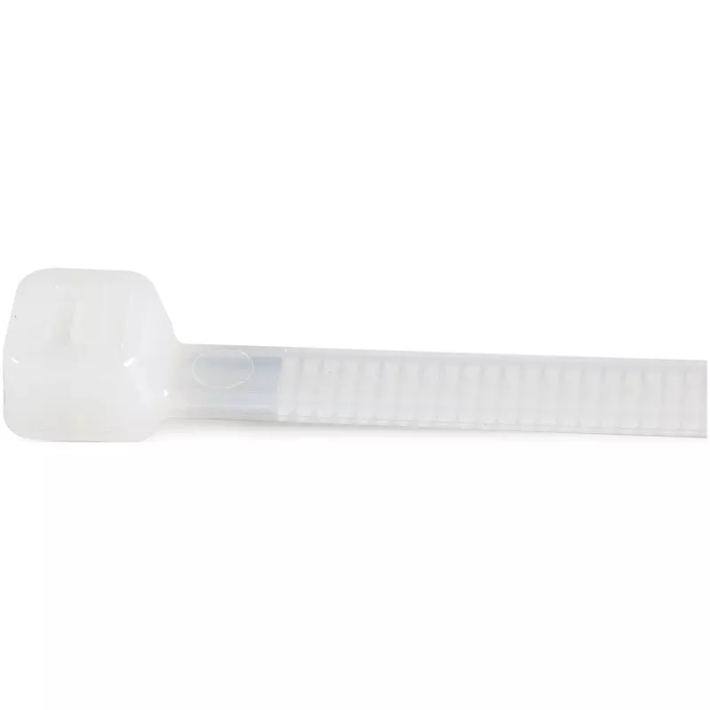 StarTech.com 10 inch(25cm) Cable Ties - 1/8 inch(4mm) wide, 2-5/8 inch(68mm) Bundle Diameter, 50lb(22kg) Tensile Strength, Nylon Self Locking Zip Ties w/Curved Tip, 94V-2/UL Listed, 1000 Pack - White