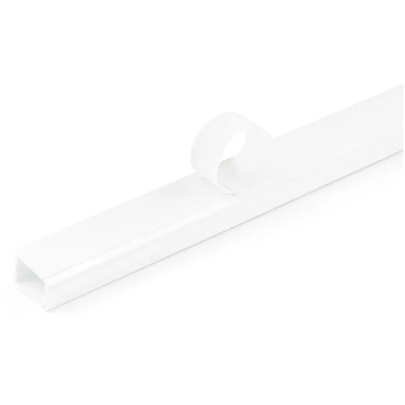 StarTech.com Solid Cable Management Raceway with Adhesive Tape & Cover, 3/4 inch(19mm)W x 1/2 inch(13mm)H - 6ft(1.8m) length, PVC Network/Power Cord Hider Kit - Wall Wire Duct System, UL Listed