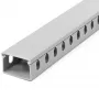 StarTech.com Open Slot Cable Management Raceway with Cover, 1-1/2 inch(38mm)W x 1 inch(25mm)H - 6.5ft(2m) length - 1/4 inch(8mm) Slots, PVC Network Cable Hider/Wall Wire Duct, Max 20 Cables, UL Listed
